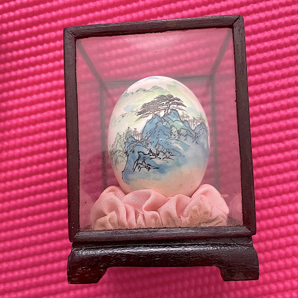 Vintage Decor Egg in Container